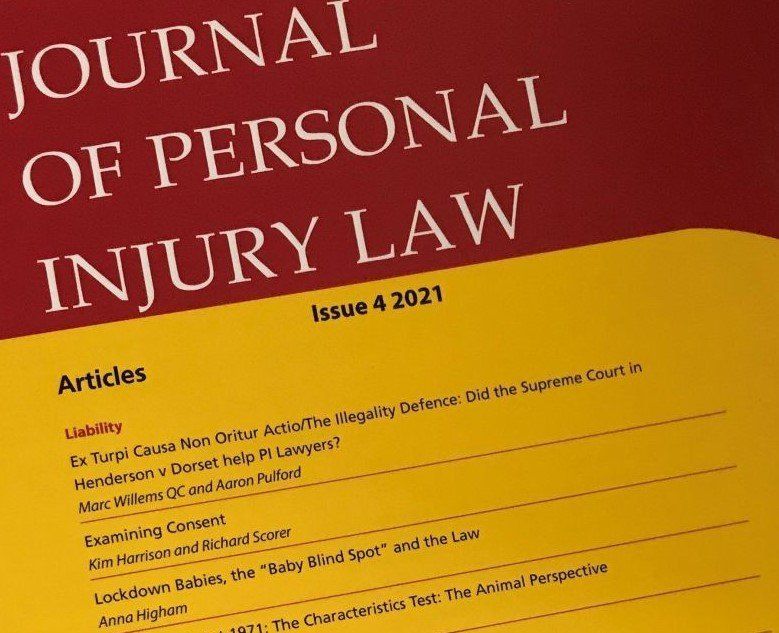 Marc Willems QC and Aaron Pulford - Article in Journal of Personal Injury Law