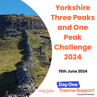 Cobden House Chambers Team Tackles Yorkshire Peaks for Day One Trauma Support