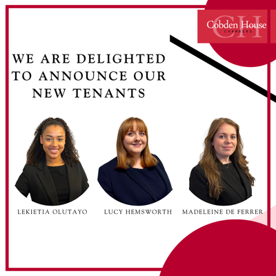 Lekietia Olutayo, Lucy Hemsworth and Madeline de Ferrer Join Chambers After Successful Completion of Pupillage