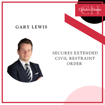 Gary Lewis Secures Extended Civil Restraint Order
