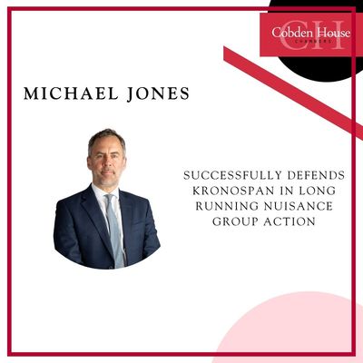 Michael Jones successfully defends Kronospan in long running nuisance group action 